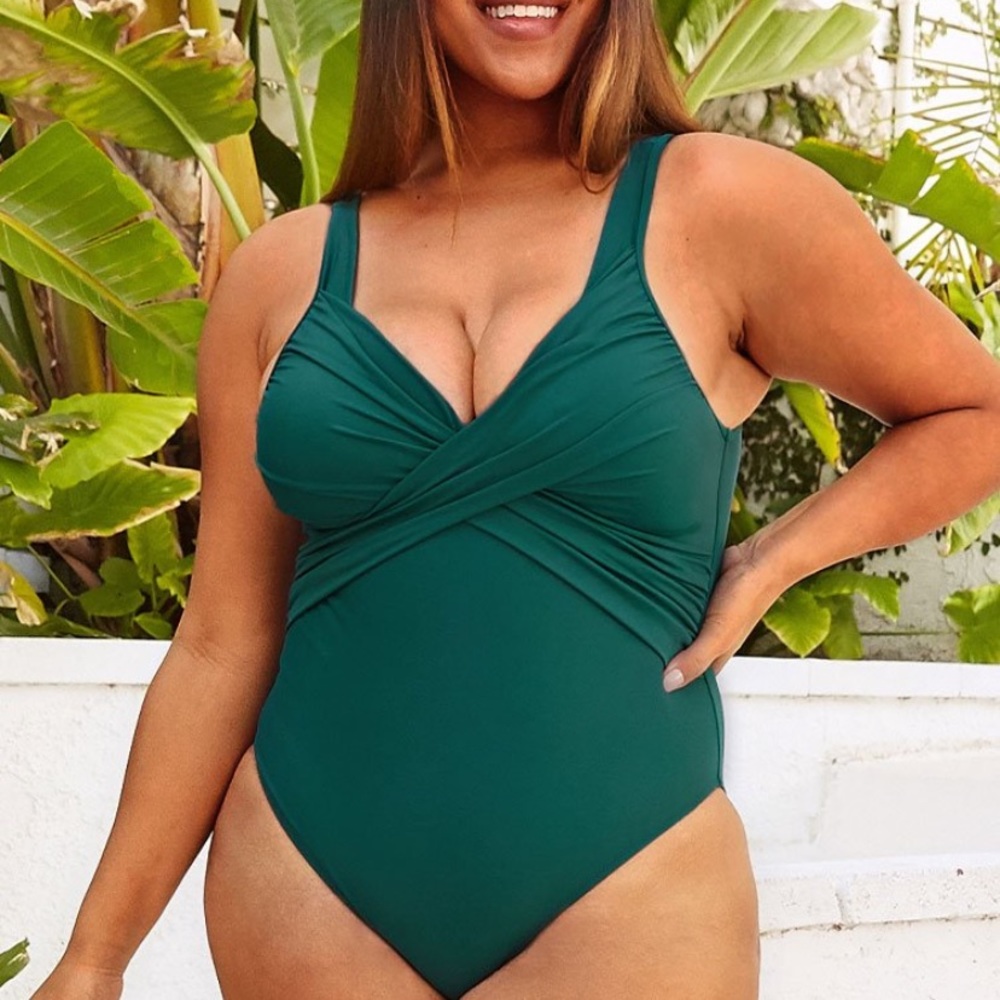 Cupshe ruched one piece swimsuit